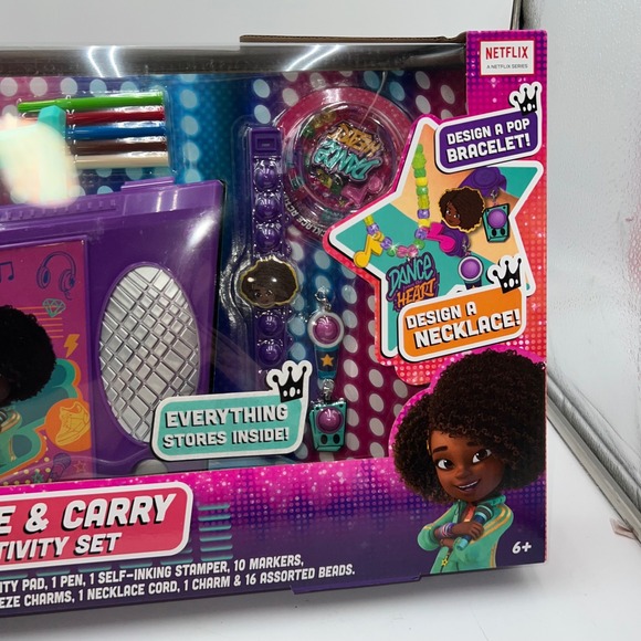 Karmas World Create Carry Creativity Set Boombox Activity Pad Markers Stickers - Picture 4 of 10